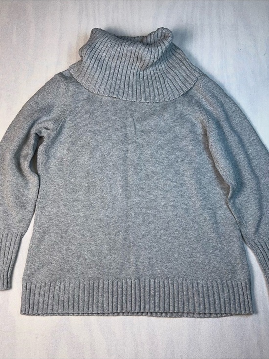 Nautica Sweaters - Nautica Women's Grey Cowl Turtleneck Sweater - Classic Cozy Fit Size: Large